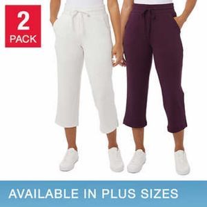 32 Degrees Ladies' Pull On Knit Capri, 2-pack
